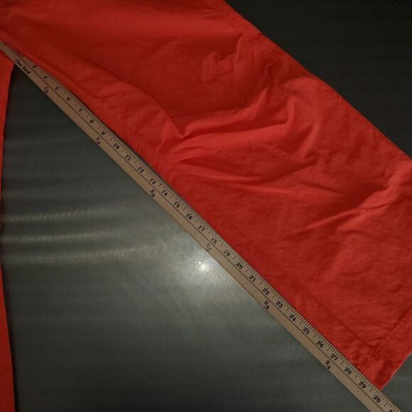 Anthropologie Stella Nova Quinn Utility Pants Orange Relaxed Fit Nylon Medium - Picture 12 of 16